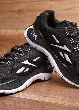 Мужские кроссовки reebok zig kinetica black/white черные с белым