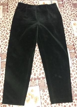 Шикарні стрейч велюрові брюки 48-501 фото