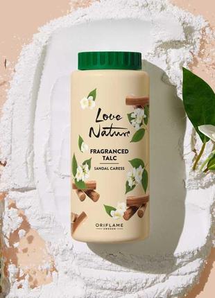 Тальк для тела с ароматом жасмина и сандала love nature 100гр 45107