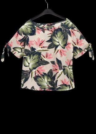 Красива блузка "m&amp;co" тропічний принт. розмір uk12.4 фото