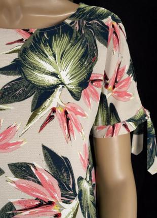 Красива блузка "m&amp;co" тропічний принт. розмір uk12.2 фото