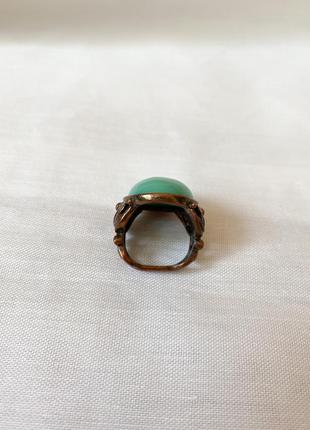 Кольцо parfois с камешкой бирюзового цвета, стилизовано под винтаж3 фото