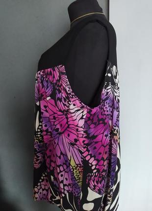 Блуза- майка різнобарвна подвійний матеріал батал3 фото