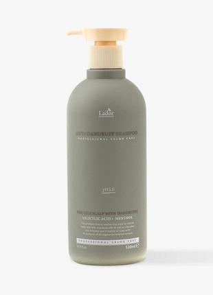 Органічний шампунь для волосся від лупи lador anti dandruff shampoo 530 мл