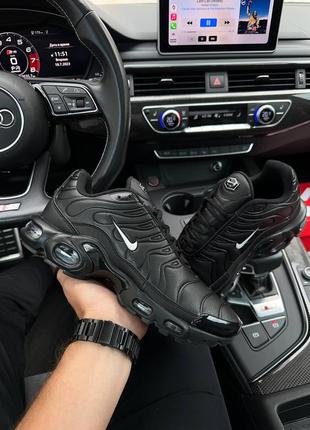 Чоловічі кросівки nike air max tn plus all black white leather