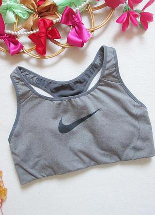 Суперовый фирменный спортивный топ серый меланж nike pro оригинал 💜💖💜