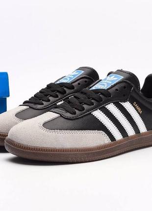 Женские кроссовки adidas samba black кеды адидас газели1 фото