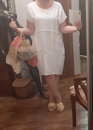 Итальянский суперлегкое платье сульного кроя батал