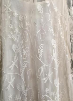 Красивое платье сетка от h&m с черепами пляжная туника2 фото