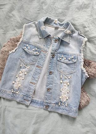 Джинсова жилетка