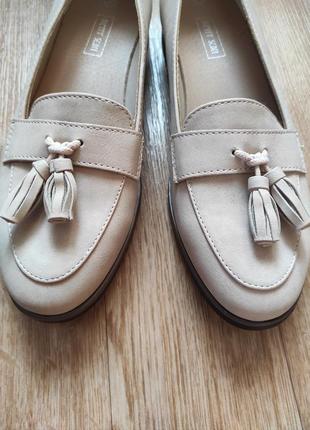 Нюдовые пудровые туфли лоферы оксфорды от merry scoth2 фото