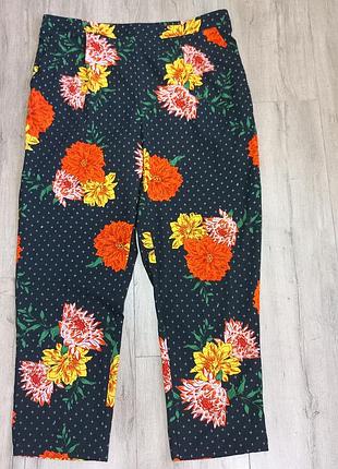 Брюки летние в цветочный принт