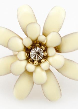 Кольцо цветок с эмалью, безразмерное2 фото