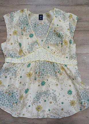 Топ шелк в цветочный принт gap