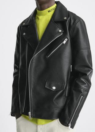 Zara man мужская косухая куртка,оригинал,новая с бирками5 фото