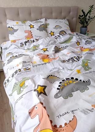 Детский комплект постельного белья динозаврики