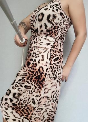 Платье -сарафан в леопардовый принт f&f holiday 14-16 размер.8 фото