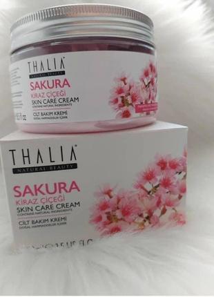 Крем для обличчя та тіла з екстрактом квітів сакури thalia, 250 мл