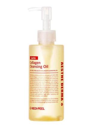 Гидрофильное масло с пробиотиками и коллагеном red lacto collagen cleansing oil medi-peel 200 ml