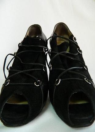 Туфли женские кожаные замшевые ice iceberg с шнуровкой3 фото