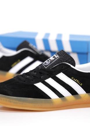 Чоловічі шкіряні кросівки adidas gazelle indoor(адидас газелі)(41-45)2 фото