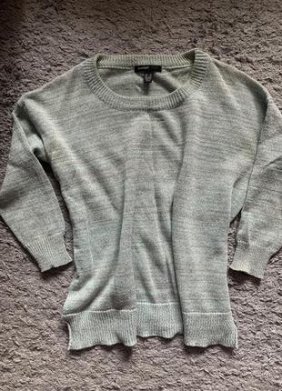 Пуловер м’ятно-сріблястий