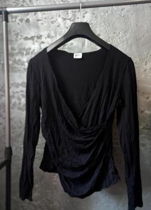 Кофта-блуза с v-образным вырезом