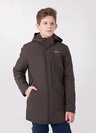 Демисезонная удлиненная куртка для мальчика "м-64"3 фото