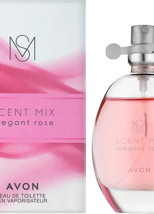 Туалетна вода avon scent mix elegant rose для неї, 30 мл