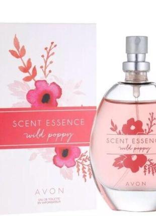 Туалетна вода avon scent wild poppy для неї, 30 мл