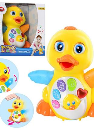 Развивающая утка музыкальная 7446 со световыми и звуковыми эффектами