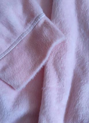 Нежная, пушистая розовая кофточка пижама3 фото