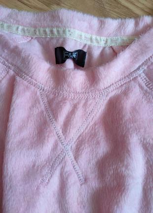 Нежная, пушистая розовая кофточка пижама4 фото