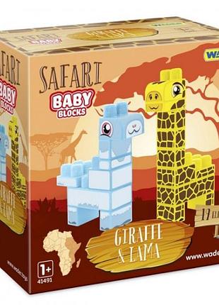 Конструктор baby blocks жираф и лама wader (41500) (168043)