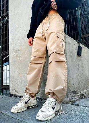 Чоловічі карго штани / якісні карго в бежевому кольорі на кожен день
