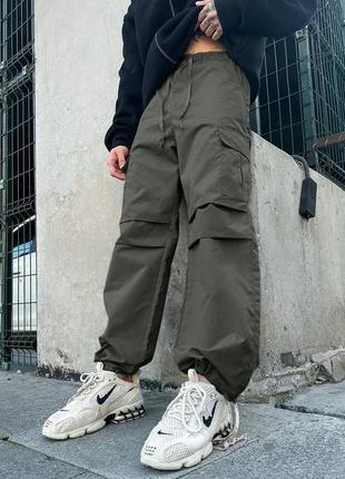 Мужские брюки карго / качественные брюки в хаки цвета на каждый день