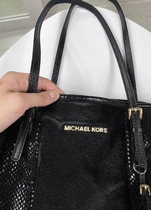 Michael kors tote bag сумка тоут шоппер большая с ручками кожаная3 фото