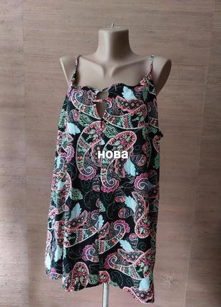 ❤️💜💙 супер легкая майка принт турецкие огурцы