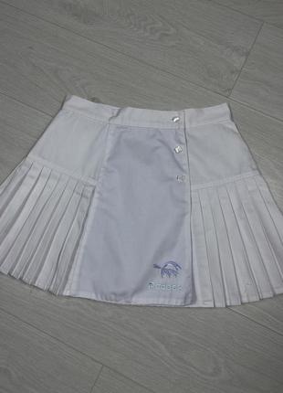 Reebok юбка теннисная плиссе со складками белая мини с лого летняя3 фото