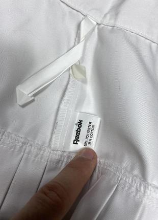 Reebok юбка теннисная плиссе со складками белая мини с лого летняя8 фото