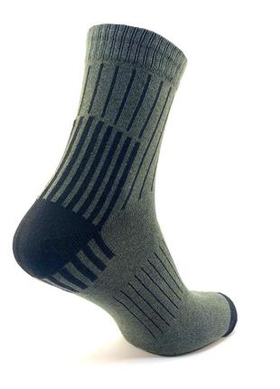 Демисезонные трекинговые носки 41-45 олива хаки хлопок летние военные носки всу4 фото