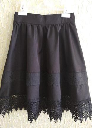 Школьная юбка,черная юбка в школу, школьная форма,р.14010 фото