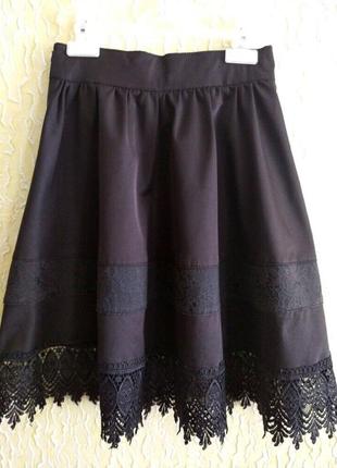 Школьная юбка,черная юбка в школу, школьная форма,р.1401 фото
