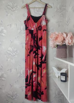 Довга сукня плаття сарафан трикотаж в підлогу максі1 фото
