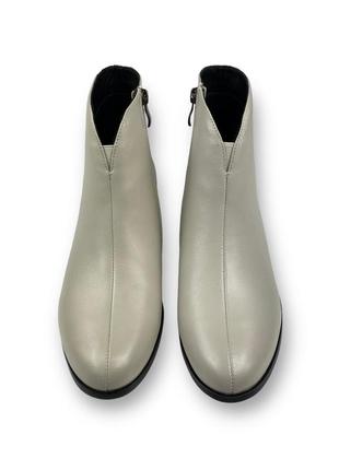 Женские кожаные ботинки демисезонные серые на низком каблуке 18j972-01j-1474 lady marcia 21827 фото