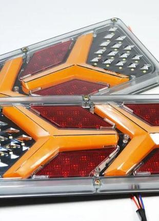 Задние led фонари на фуру (daf, scania, iveco, volvo, man) на грузовик 24v размер 33*13см