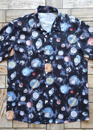 Летняя гавайская рубашка космос галактика