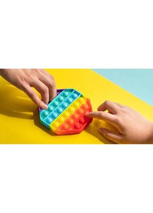 Силиконовая сенсорная игрушка антистресс для детей и взрослых pop it, оригинальный подарок поп ит пупырышки4 фото