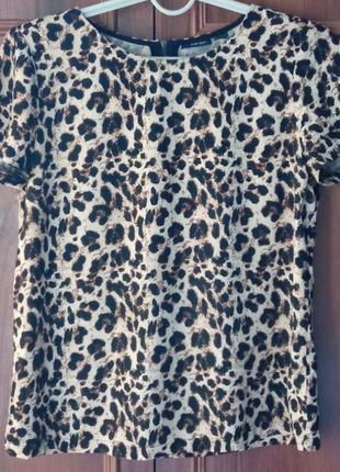 Блуза з коротким рукавом на літо в леопардовий принт esmara р.m розпродаж