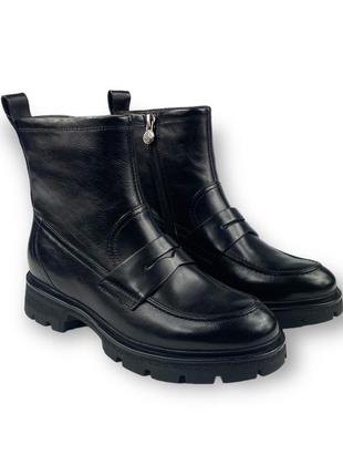 Женские кожаные ботинки демисезонные повседневные на низком ходу с молнией py269r-602a anemone 26703 фото